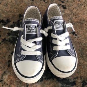 Girls navy slip on sneakers size 10